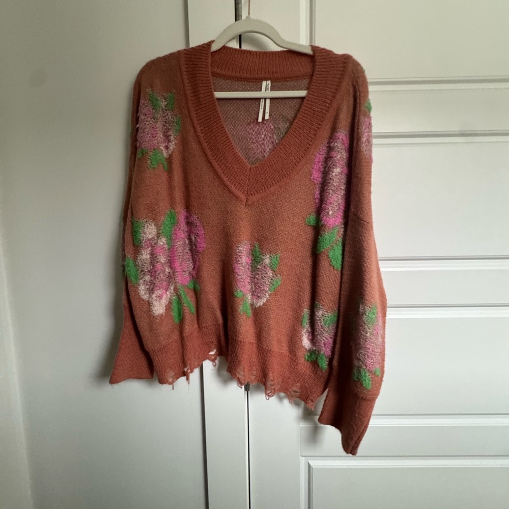 Anthropologie rose sweater